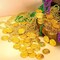 Plastic Gold Coins 1.5 Inch, 144 Pack, Treasure Coins for Kids, Classroom Rewards, Games & Party Favors